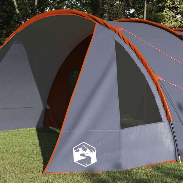 vidaXL Tente tunnel avec toit Gris et orange 778 x 356 x 210 cm