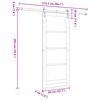 vidaXL Porte coulissante ORKDAL Naturel 83 x 202 cm