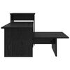 vidaXL Table console Ch&ecirc;ne noir 91,5 x 35 x 38,5 cm Bois d'ing&eacute;nierie