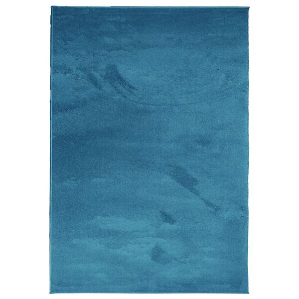 vidaXL Tapis OVIEDO &agrave; poils courts turquoise 120x170 cm