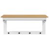 vidaXL Porte-manteau Hill Blanc et marron miel 90 x 35 x 41,5 cm