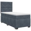 vidaXL Lit boxspring avec matelas Gris fonc&eacute; 80 x 200 cm Velours
