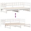 vidaXL Lit de jour avec gigogne et tiroirs sans matelas blanc 80x200cm