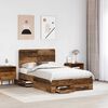 vidaXL Cadre de lit Bois ancien 120 x 190 cm Bois d'ing&eacute;nierie