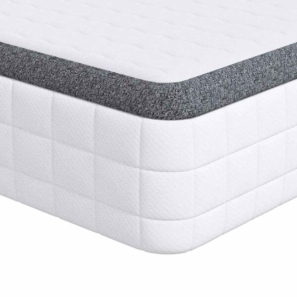 vidaXL Matelas Blanc et Gris 90 x 190 cm Printemps Bonell