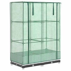 vidaXL Jardini&egrave;re sur&eacute;lev&eacute;e avec housse aspect rotin 80x40x123 cm