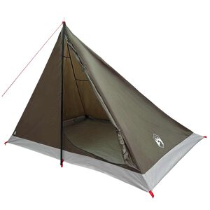 vidaXL Tente de randonn&eacute;e Marron et gris 4 personnes