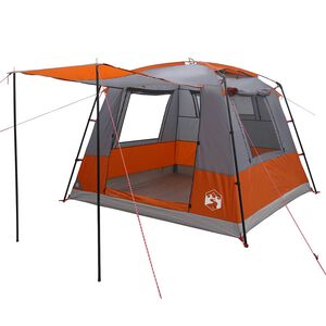 vidaXL Tente de f&ecirc;te 10 personne Gris et orange