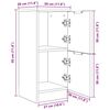 vidaXL Buffet 2 pcs Ch&ecirc;ne noir 30 x 30 x 70 cm Bois d'ing&eacute;nierie