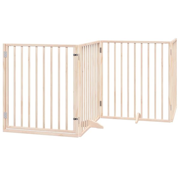 vidaXL Barri&egrave;re pour chien porte pliable 8 panneaux bois de peuplier