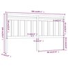 vidaXL T&ecirc;te de lit Marron miel 206x4x100 cm Bois massif de pin