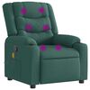 vidaXL Fauteuil de massage inclinable Vert fonc&eacute; Tissu