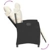 vidaXL Ensemble &agrave; manger de jardin 9pcs coussins noir r&eacute;sine tress&eacute;e