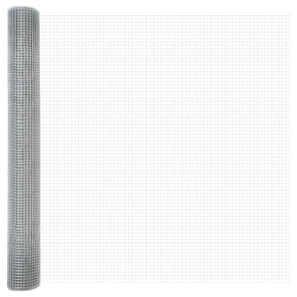 vidaXL Cl&ocirc;ture en fil soud&eacute; Argent 1.2 x 50 m