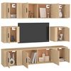 vidaXL Ensemble de meubles TV 8 pcs Ch&ecirc;ne sonoma Bois d'ing&eacute;nierie
