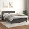 vidaXL Sommier &agrave; lattes de lit et matelas Gris fonc&eacute; 140x200cm Velours