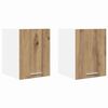 vidaXL Armoire suspendue 2 pc Ch&ecirc;ne Artisan et Blanc Bois d'ing&eacute;nierie