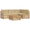 vidaXL Ensemble de canap&eacute;s d'ext&eacute;rieur 5 pc 4 place Blanc et Beige