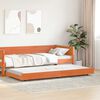 vidaXL Cadre de lit Brun cire 100 x 200 cm Pin massif