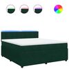 vidaXL Sommier &agrave; lattes de lit et matelas Vert fonc&eacute; 180x200cm Velours
