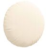 vidaXL Coussins de si&egrave;ge 2 pcs Cr&egrave;me &Oslash; 80 cm Tissu en velours c&ocirc;tel&eacute;