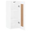 vidaXL Armoire murale blanc brillant 34,5x34x90 cm bois d'ing&eacute;nierie