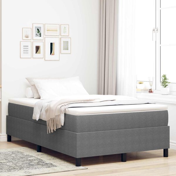 vidaXL Cadre de lit plateforme Gris clair 120 x 190 cm