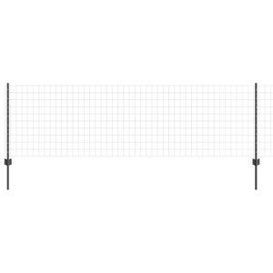 vidaXL Cl&ocirc;ture Euro avec poteau 10 x 0,8 m Acier recouvert de PVC Gris