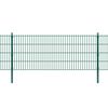 vidaXL Poteaux de cl&ocirc;ture 10 pcs vert 130 cm acier galvanis&eacute;