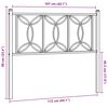 vidaXL T&ecirc;te de lit de remplacement m&eacute;tal blanc 100 cm