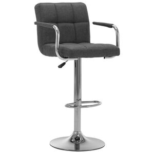 vidaXL Chaise de bar Gris fonc&eacute; Tissu