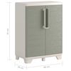 Keter Armoire de rangement basse de jardin Cr&egrave;me et taupe 97 cm
