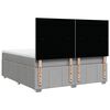 vidaXL Sommier &agrave; lattes de lit avec matelas Gris clair 180x200cm Tissu