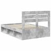 vidaXL Cadre de lit avec t&ecirc;te de lit B&eacute;ton 120 x 190 cm Pin massif