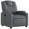 vidaXL Fauteuil de massage inclinable &eacute;lectrique gris similicuir