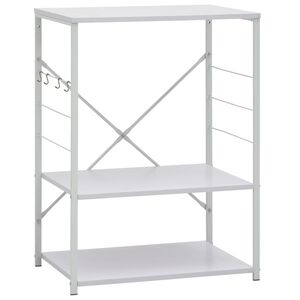 vidaXL Armoire &agrave; four &agrave; micro-ondes Blanc 60x39,6x79,5 cm