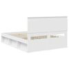 vidaXL Cadre de lit avec t&ecirc;te de lit Blanc 160 x 200 cm Pin massif