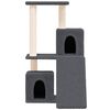 vidaXL Arbre &agrave; chat avec griffoirs en sisal Gris fonc&eacute; 82 cm