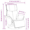 vidaXL Fauteuil inclinable de massage et repose-pieds cr&egrave;me similicuir