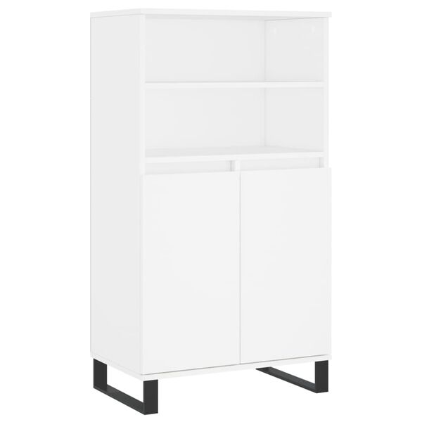 vidaXL Buffet haut Blanc 60x36x110 cm Bois d'ing&eacute;nierie
