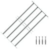 vidaXL Grille r&eacute;glable de s&eacute;curit&eacute; de fen&ecirc;tres et 4 barres 700-1050 mm