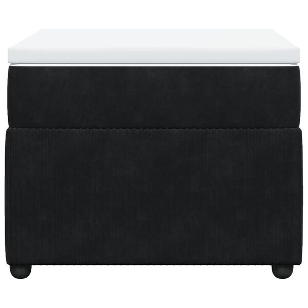 vidaXL Sommier &agrave; lattes de lit avec matelas Noir 90x190 cm Velours