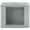 vidaXL Armoire réseau avec stockage Gris 53 x 45 x 45 cm Acier
