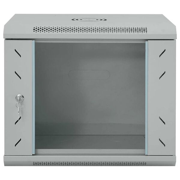 vidaXL Armoire réseau avec stockage Gris 53 x 45 x 45 cm Acier