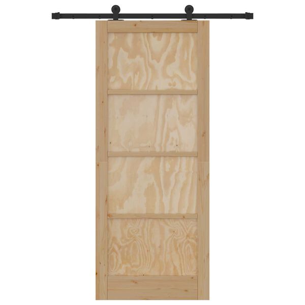 vidaXL Porte coulissante ORKDAL Marron 86 x 211 cm Pin massif