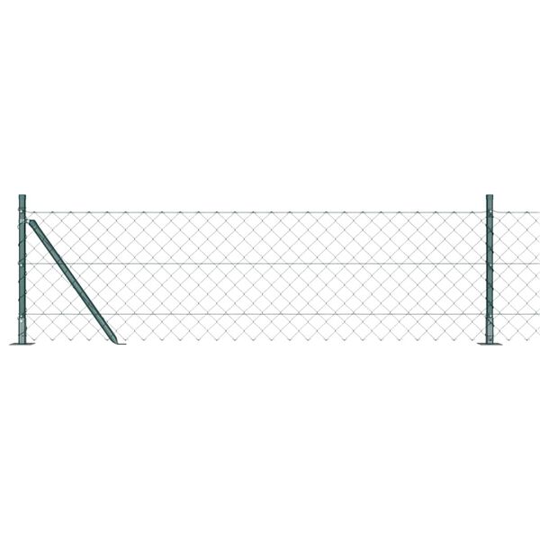 vidaXL Poteau de cl&ocirc;ture. Vert 25 x 0,4 m (maille 60 x 60 mm)