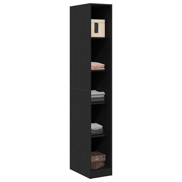 vidaXL Armoire Ch&ecirc;ne noir 30 x 50 x 200 cm Bois d'ing&eacute;nierie