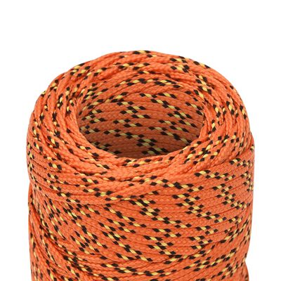 vidaXL Corde de bateau Orange 2 mm 100 m Polypropylène