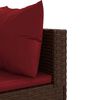 vidaXL Salon de jardin avec coussins 9 pcs marron résine tressée