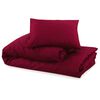 vidaXL Ensemble de housse de couette Bordeaux 220x240 cm Microfibre